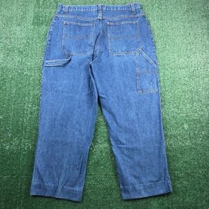 Kodiak Mens Carpenter Jeans Blue Denim Workwear Utility Pants Size 38x27